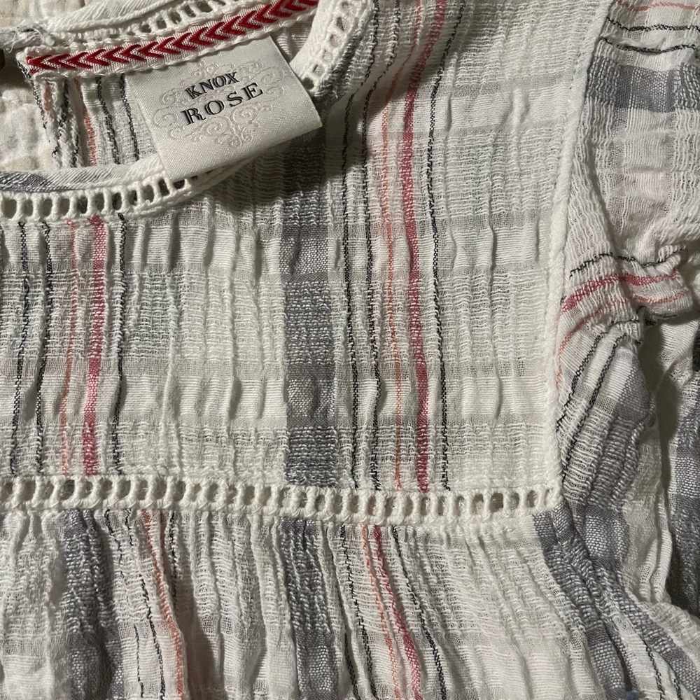 Striped Top with Ruffle Sleeves - Picture 2 of 6